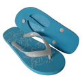 Eva Flip Flops w/PVC Strap & Offset Printed Insole